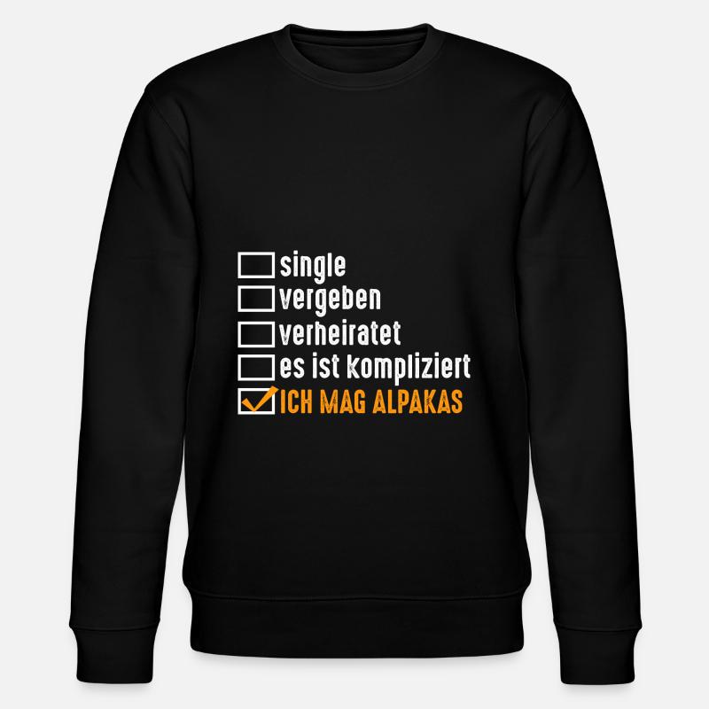 Alpaka - Stanley/Stella Unisex Bio-Sweatshirt CHANGER  - Schwarz