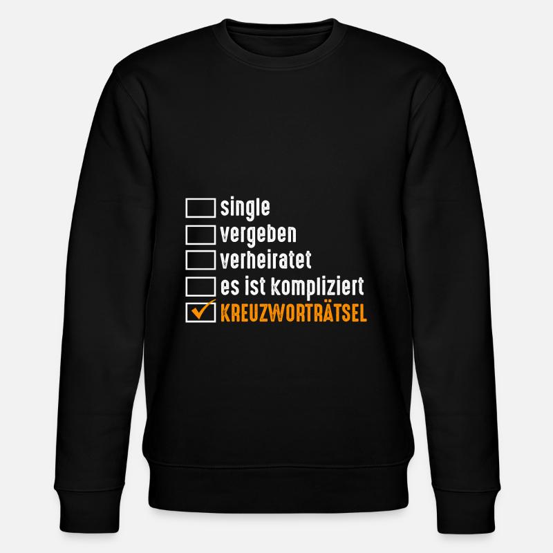 Kreuzworträtsel - Stanley/Stella Unisex Bio-Sweatshirt CHANGER - Schwarz