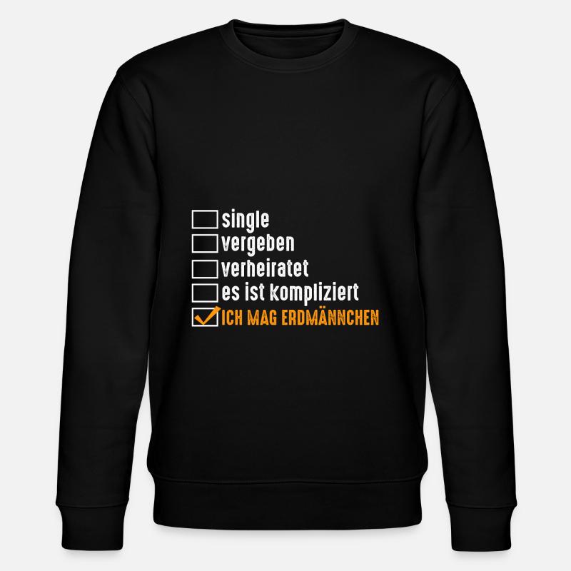 Erdmännchen - Stanley/Stella Unisex Bio-Sweatshirt CHANGER  - Schwarz