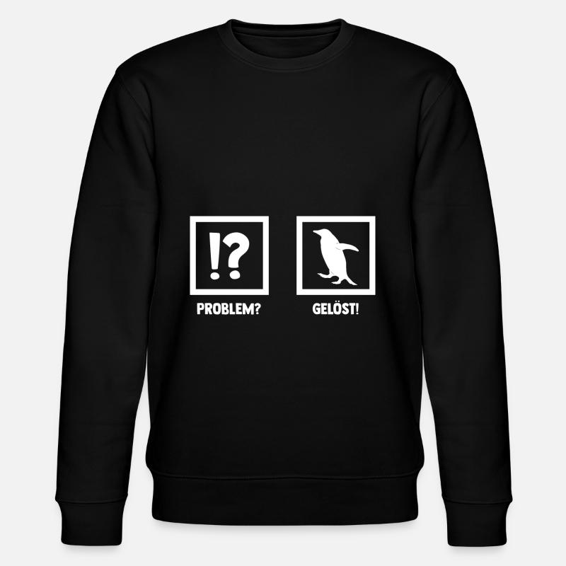 Pinguin - Stanley/Stella Unisex Bio-Sweatshirt CHANGER  - Schwarz