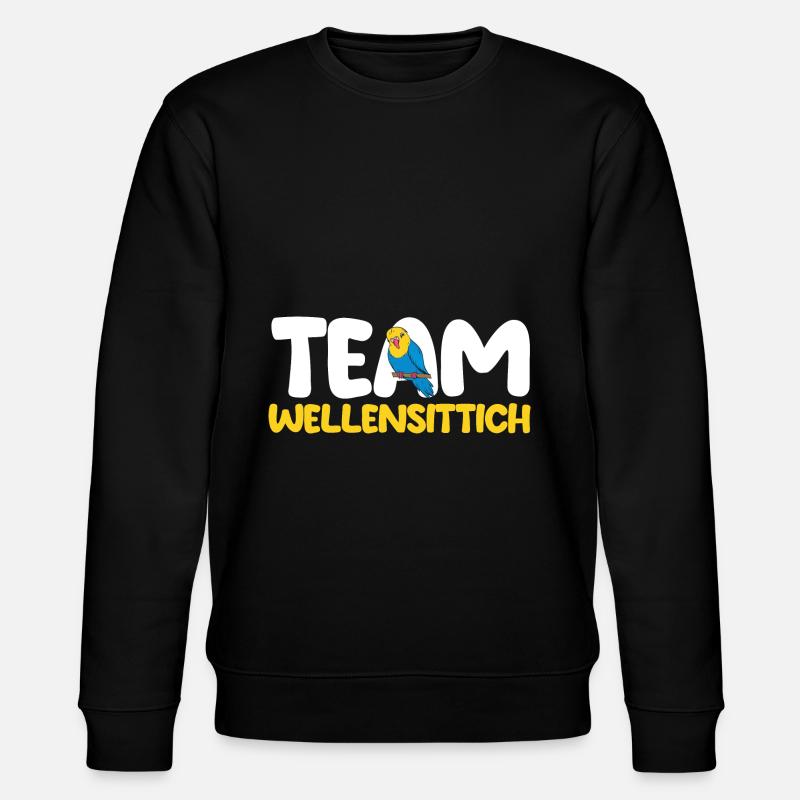 Vogel Sittch Wellensittich - Stanley/Stella Unisex Bio-Sweatshirt CHANGER  - Schwarz