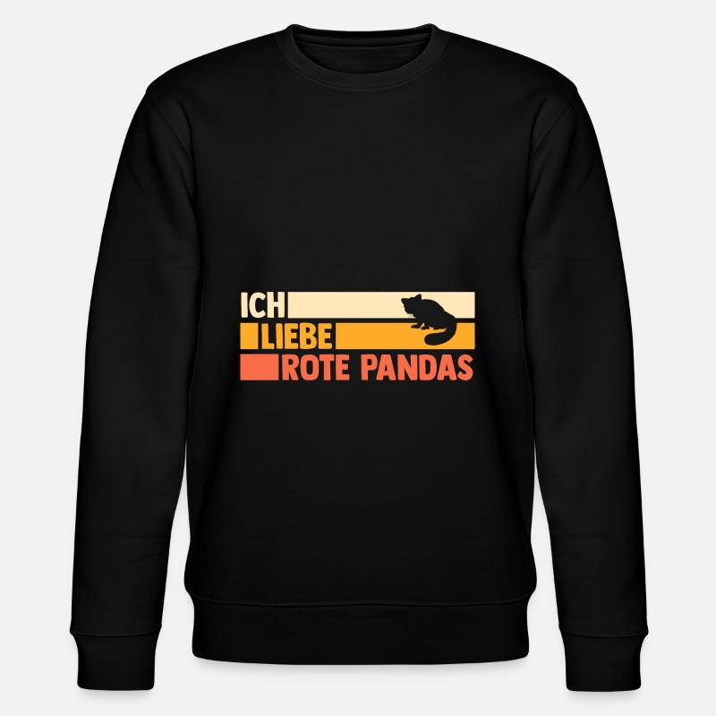 Roter Panda - Stanley/Stella Unisex Bio-Sweatshirt CHANGER  - Schwarz
