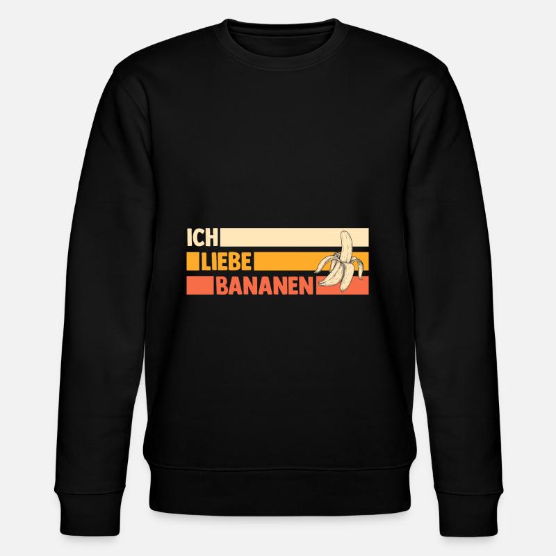 Früchte Banane - Stanley/Stella Unisex Bio-Sweatshirt CHANGER  - Schwarz