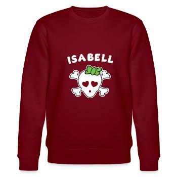 Pirate Isabell Design for Girls and Women - Stanley/Stella CHANGER Unisex Organic Sweatshirt - burgundy - Front - Nik (191cm) & Marisol (170cm)