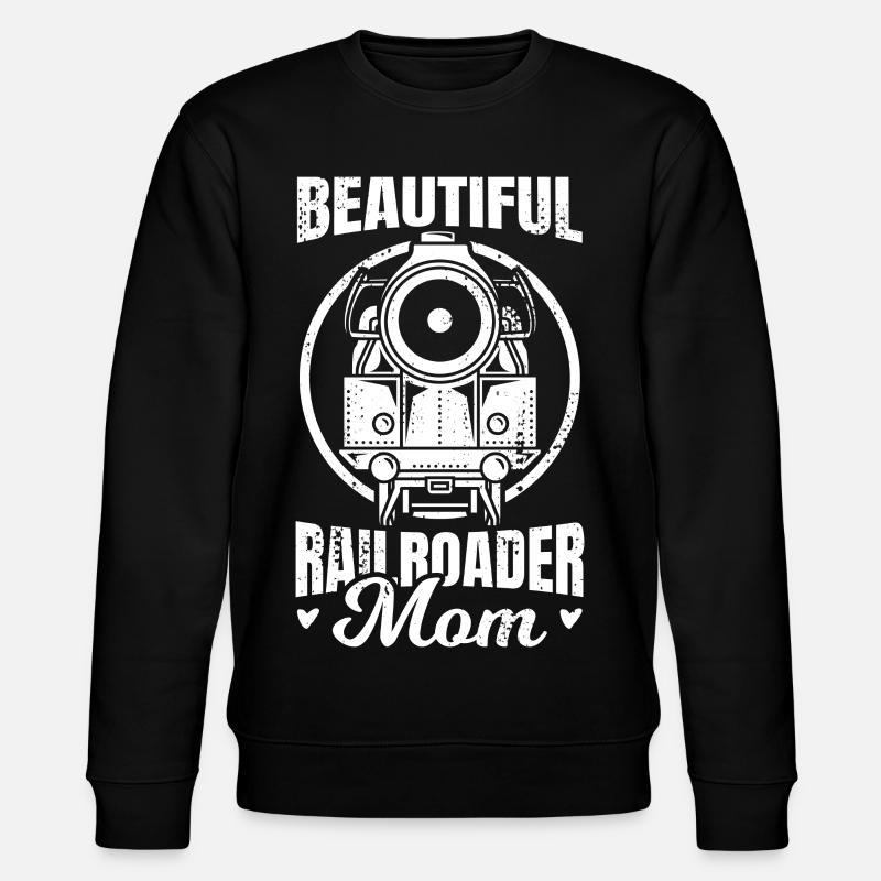 Eisenbahn Mutter - Stanley/Stella Unisex Bio-Sweatshirt CHANGER  - Schwarz