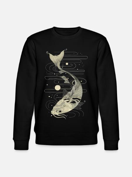 Fish Graphic - Stanley/Stella CHANGER Unisex Organic Sweatshirt - black
