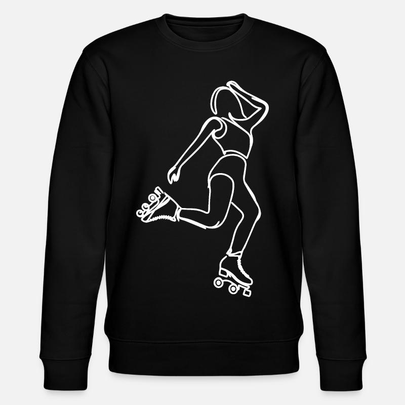 Roller Skater Drawing - Stanley/Stella CHANGER Unisex Organic Sweatshirt - black