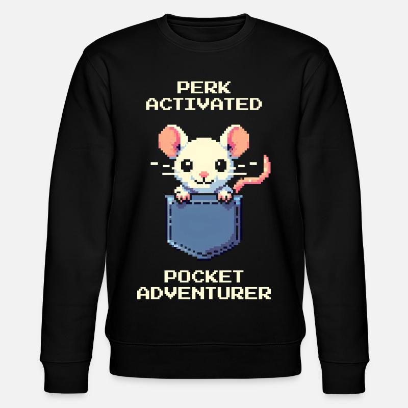 Atout activé : Aventurier de poche | Rat - Sweat bio CHANGER Stanley/Stella Unisexe - noir