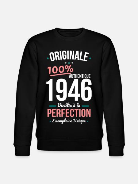 1946 – Originale – Exemplaire unique - Sweat bio CHANGER Stanley/Stella Unisexe - noir