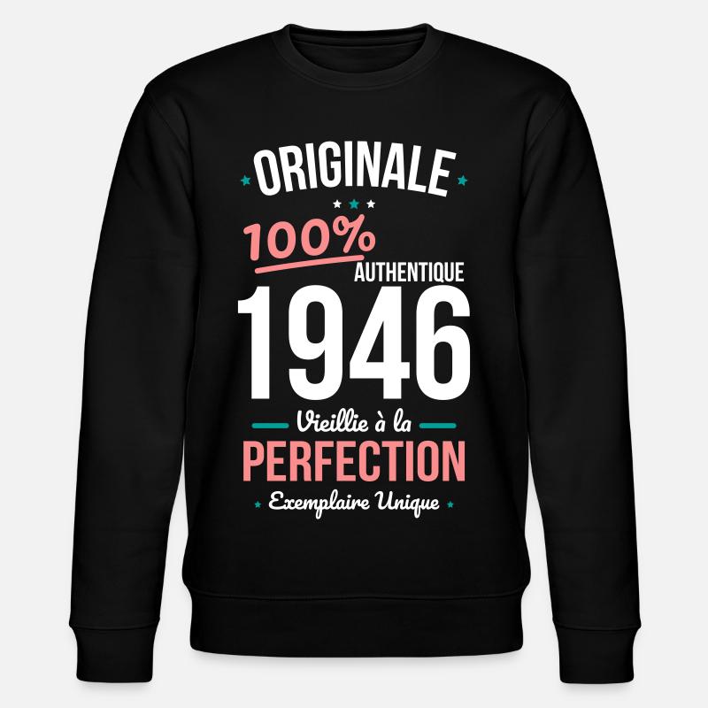 1946 – Original – Unique copy - Stanley/Stella CHANGER Unisex Organic Sweatshirt - black