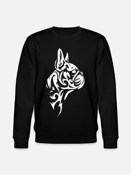French Bulldog Tribal Tattoo - Stanley/Stella CHANGER Unisex Organic Sweatshirt - black