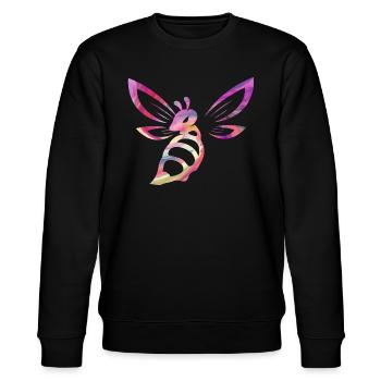 Piercing Colorful Wasp - Stanley/Stella CHANGER Unisex Organic Sweatshirt - black - Front - Nik (191cm) & Marisol (170cm)