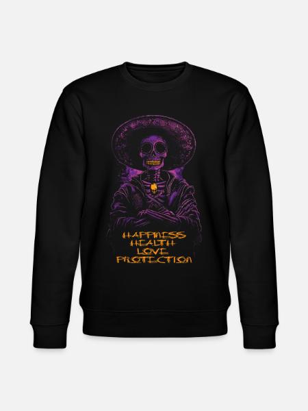 tag der toten totenkopf halloween dia de los - Stanley/Stella Unisex Bio-Sweatshirt CHANGER - Schwarz