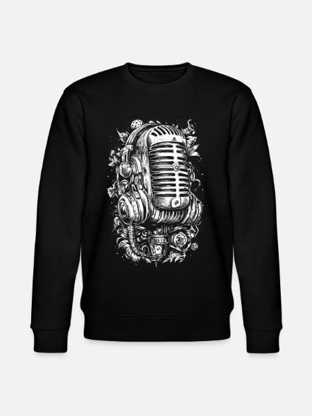 Mikrofon retro Musik - Stanley/Stella Unisex Bio-Sweatshirt CHANGER - Schwarz