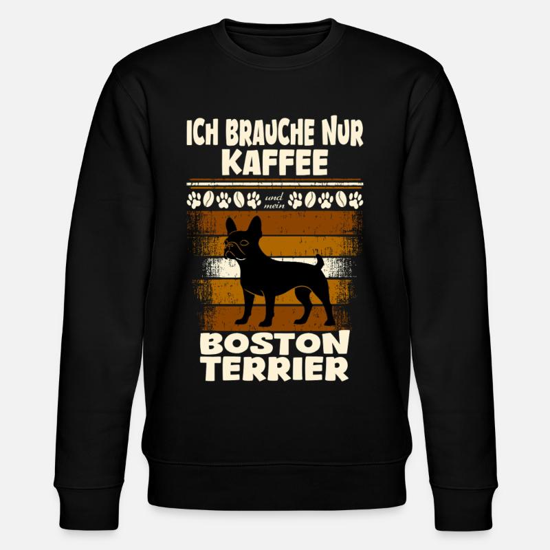 Café Boston Terrier - Sweat bio CHANGER Stanley/Stella Unisexe - noir