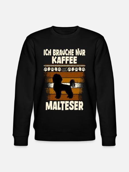 Malteser Hund Pfote Kaffee - Stanley/Stella Unisex Bio-Sweatshirt CHANGER  - Schwarz