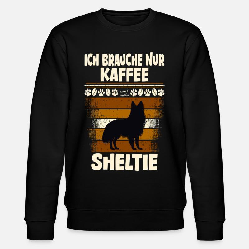 Sheltie Chien et Café - Sweat bio CHANGER Stanley/Stella Unisexe - noir