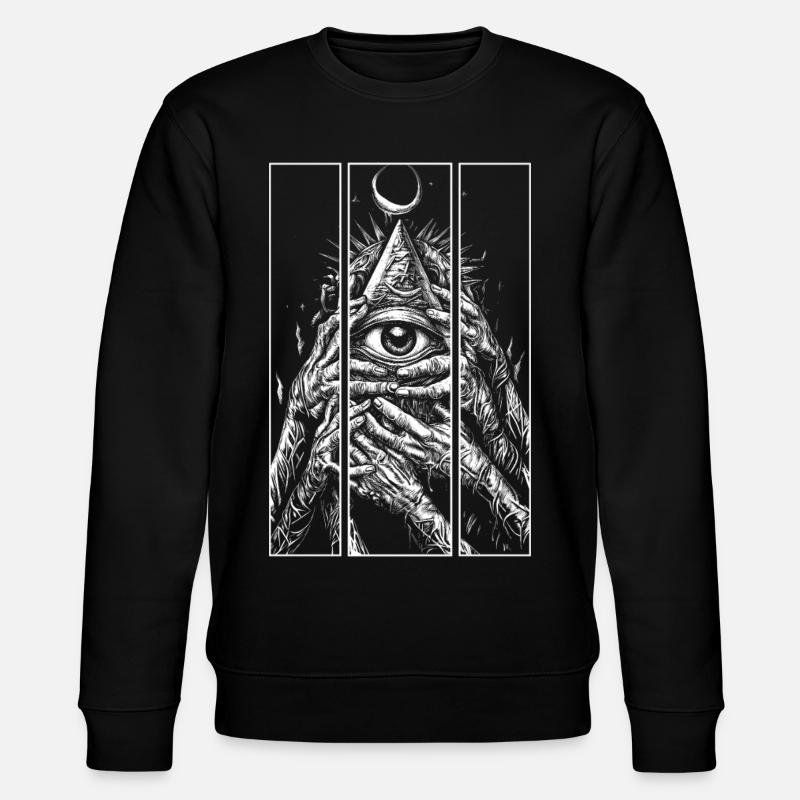 Pyramid eye punk style - Stanley/Stella CHANGER Unisex Organic Sweatshirt - black