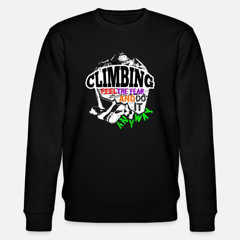 Rock Climbing Inspiration - Stanley/Stella CHANGER Unisex Organic Sweatshirt - black