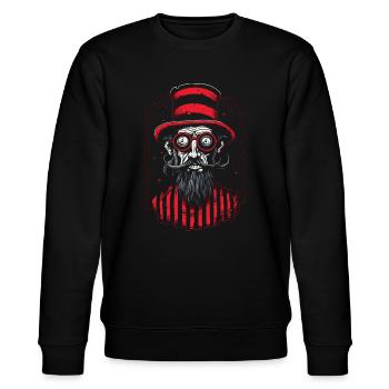 Der magische, zauberhafte Magier-Weirdo - Stanley/Stella Unisex Bio-Sweatshirt CHANGER  - Schwarz - Vorne - Nik (191cm) & Marisol (170cm)