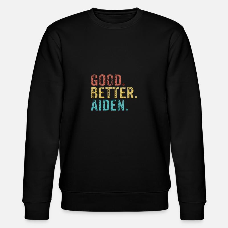 Good better Aiden - Stanley/Stella Unisex Bio-Sweatshirt CHANGER  - Schwarz