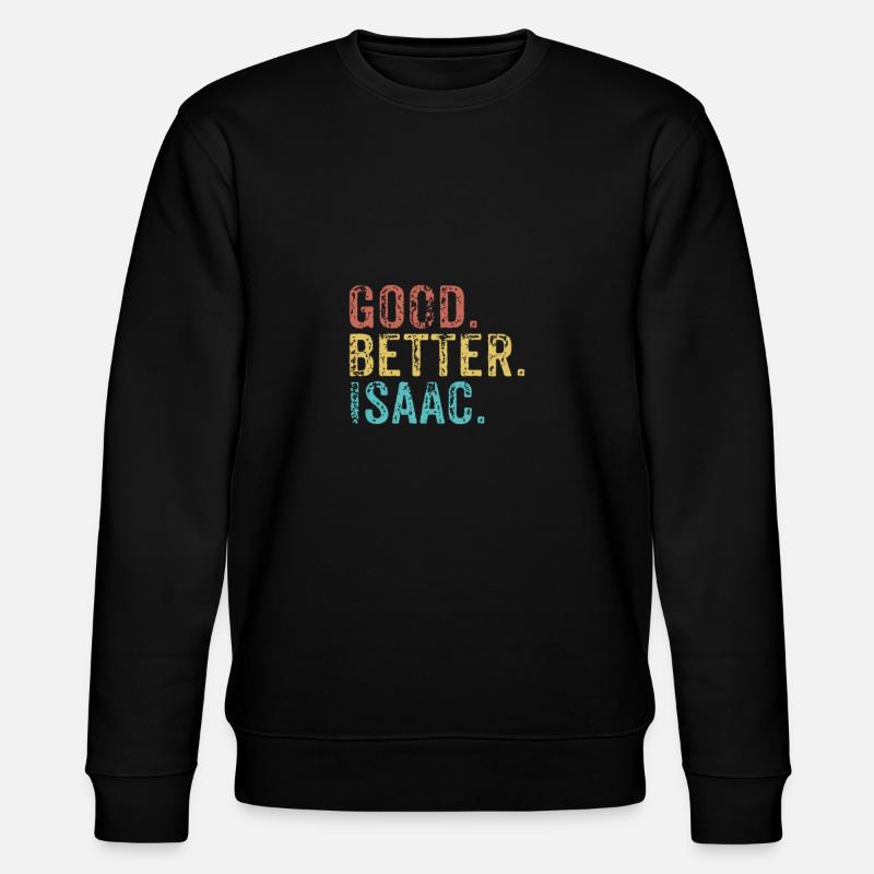 Good better Isaac - Stanley/Stella Unisex Bio-Sweatshirt CHANGER  - Schwarz
