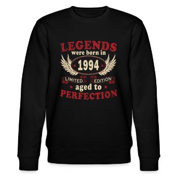 Légende 1994 Anniversaire légendaire depuis 1994 - Sweat bio CHANGER Stanley/Stella Unisexe - noir - Devant - Nik (191cm) & Marisol (170cm)