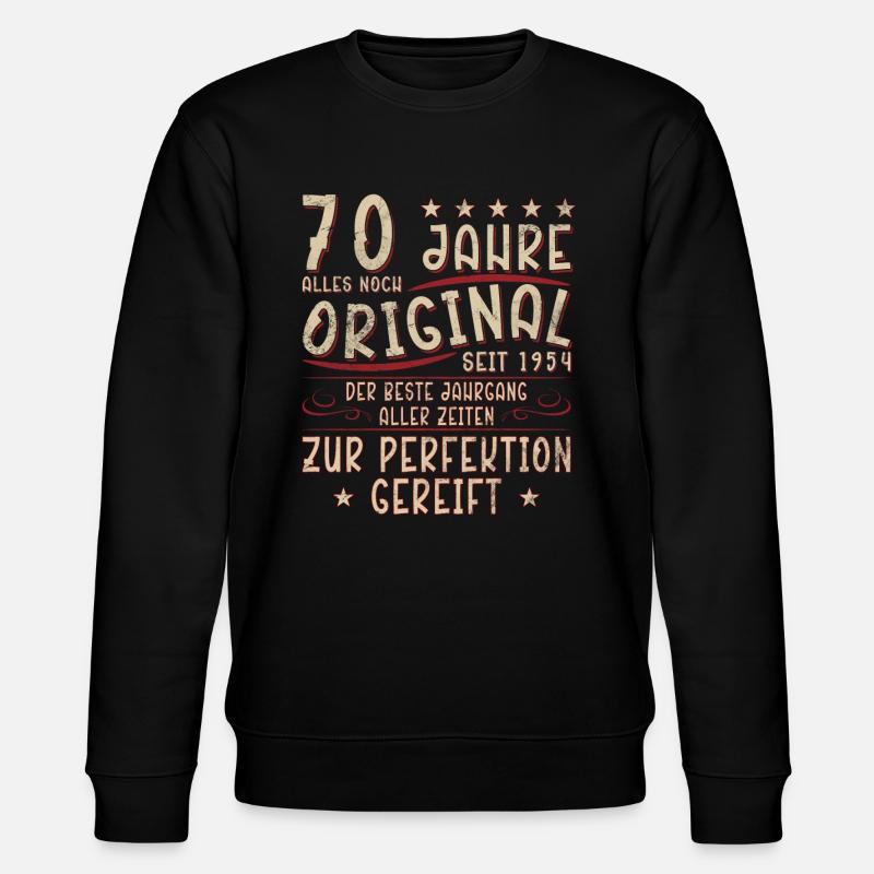 70. Geburtstag 70 Jahre - Stanley/Stella Unisex Bio-Sweatshirt CHANGER  - Schwarz