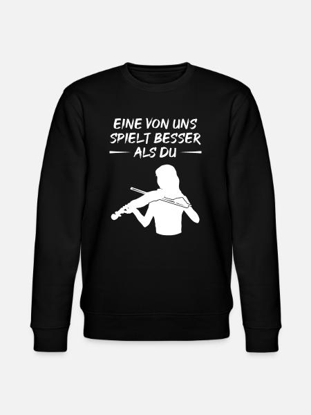 Virtuoso Violinist Can Gift - Stanley/Stella CHANGER Unisex Organic Sweatshirt - black