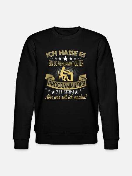 Lustiger Spruch Programmieren Programmier - Stanley/Stella Unisex Bio-Sweatshirt CHANGER  - Schwarz