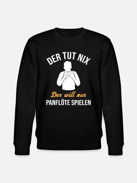 Harmless Panflute Virtuoso Fun - Stanley/Stella CHANGER Unisex Organic Sweatshirt - black