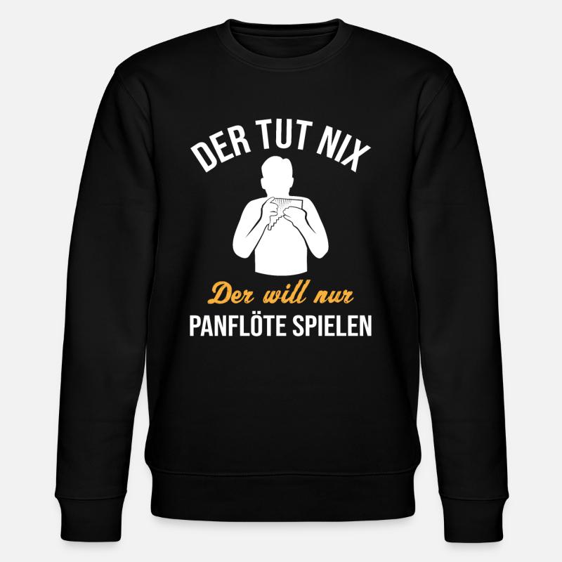 Harmless Panflute Virtuoso Fun - Stanley/Stella CHANGER Unisex Organic Sweatshirt - black