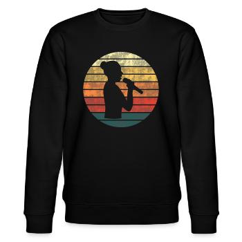 Singer Sunset Melody - Stanley/Stella CHANGER Unisex Organic Sweatshirt - black - Front - Nik (191cm) & Marisol (170cm)