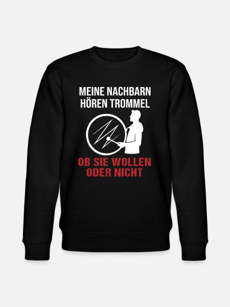 Drummer Neighbors – Unmistakable Beat - Stanley/Stella CHANGER Unisex Organic Sweatshirt - black