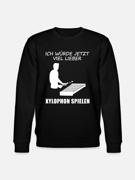 Xylophone Passion Musician Statement - Stanley/Stella CHANGER Unisex Organic Sweatshirt - black
