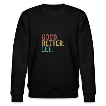 Cool guys are called lee - Stanley/Stella Unisex Bio-Sweatshirt CHANGER  - Schwarz - Vorne - Nik (191cm) & Marisol (170cm)