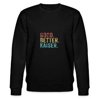Good better Kaiser - Stanley/Stella Unisex Bio-Sweatshirt CHANGER  - Schwarz - Vorne - Nik (191cm) & Marisol (170cm)