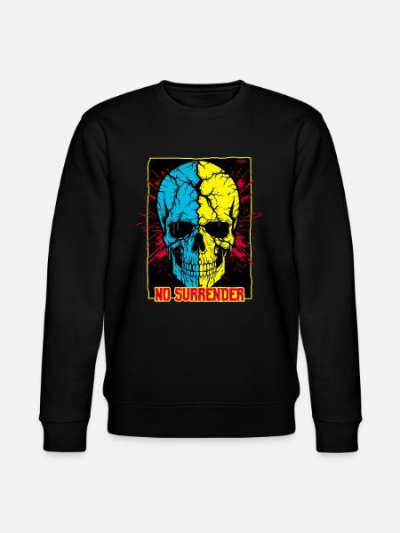 The Shattered Skull, No Surrender - Stanley/Stella CHANGER Unisex Organic Sweatshirt - black