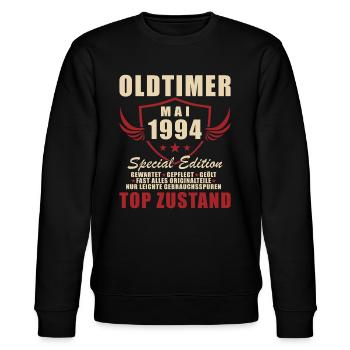 Vintage mai 1994 cadeau d’anniversaire femmes hommes - Sweat bio CHANGER Stanley/Stella Unisexe - noir - Devant - Nik (191cm) & Marisol (170cm)