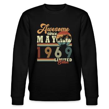 Mai 1969 Anniversaire Mai 1969 Cadeau 1969 Mai - Sweat bio CHANGER Stanley/Stella Unisexe - noir - Devant - Nik (191cm) & Marisol (170cm)