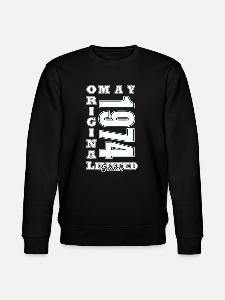 Mai 1974 Jahrgang Vintage Retro Geburtstag - Stanley/Stella Unisex Bio-Sweatshirt CHANGER - Schwarz