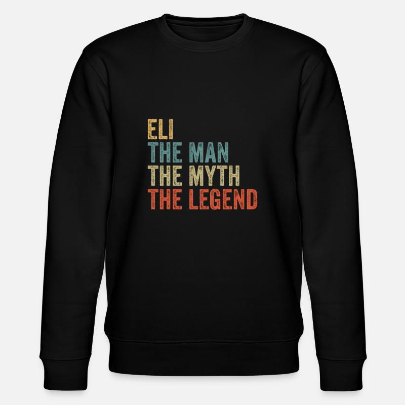 Eli the man the myth - Stanley/Stella Unisex Bio-Sweatshirt CHANGER  - Schwarz