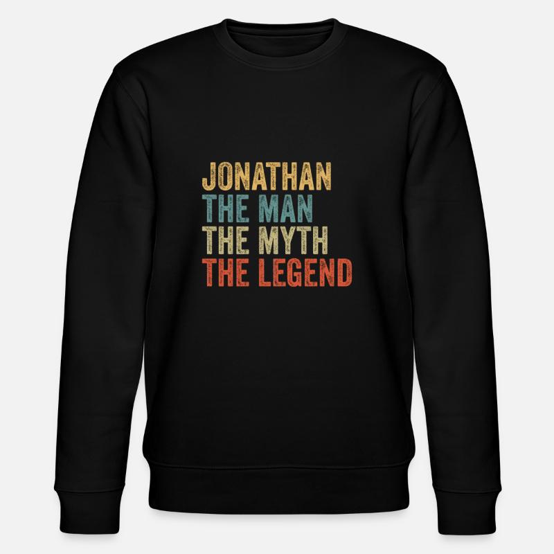 Jonathan the man the myth - Stanley/Stella CHANGER Unisex Organic Sweatshirt - black