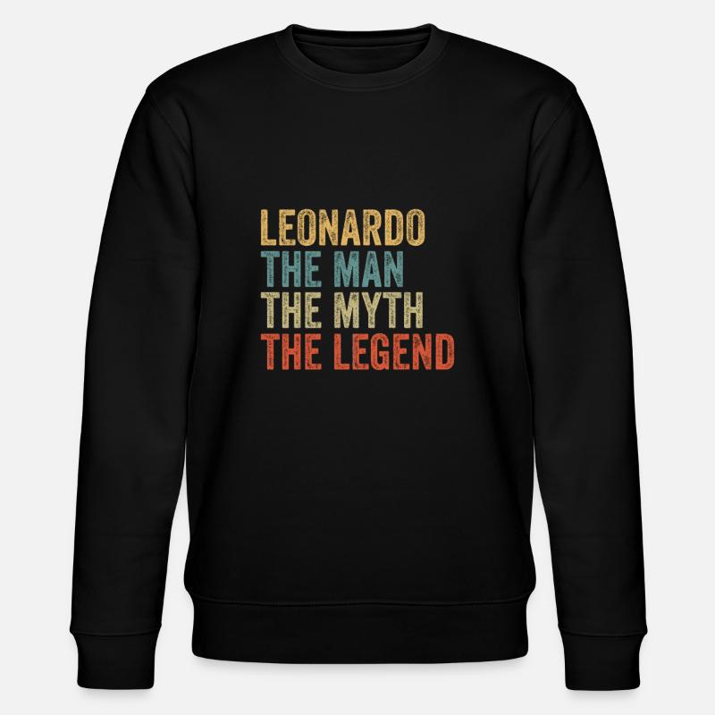 Leonardo the man the myth - Stanley/Stella CHANGER Unisex Organic Sweatshirt - black