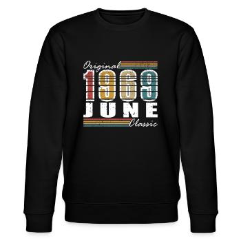 Juin 1969 Cadeau d’anniversaire Juin 1969 Juin 1969 - Sweat bio CHANGER Stanley/Stella Unisexe - noir - Devant - Nik (191cm) & Marisol (170cm)