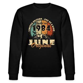 Juin 1984 anniversaire juin 1984 cadeau juin 1984 - Sweat bio CHANGER Stanley/Stella Unisexe - noir - Devant - Nik (191cm) & Marisol (170cm)