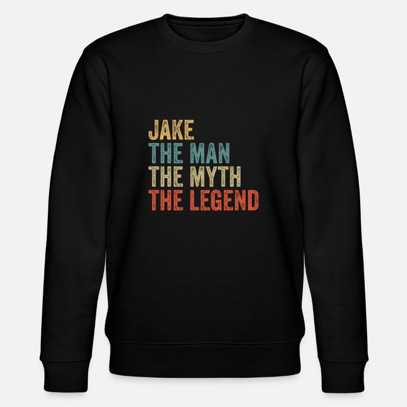 Jake the man the myth - Stanley/Stella CHANGER Unisex Organic Sweatshirt - black