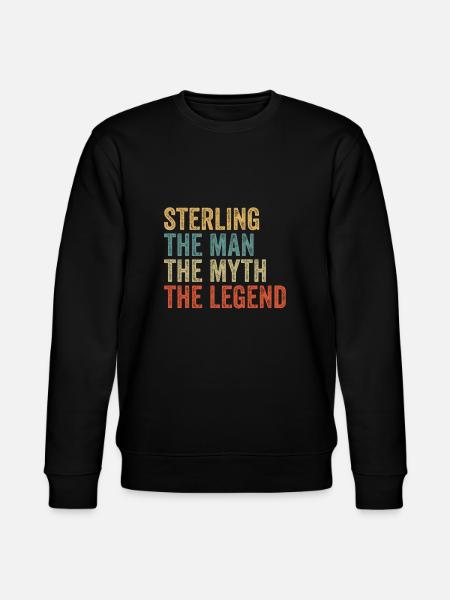 Sterling the man the myth - Stanley/Stella CHANGER Unisex Organic Sweatshirt - black
