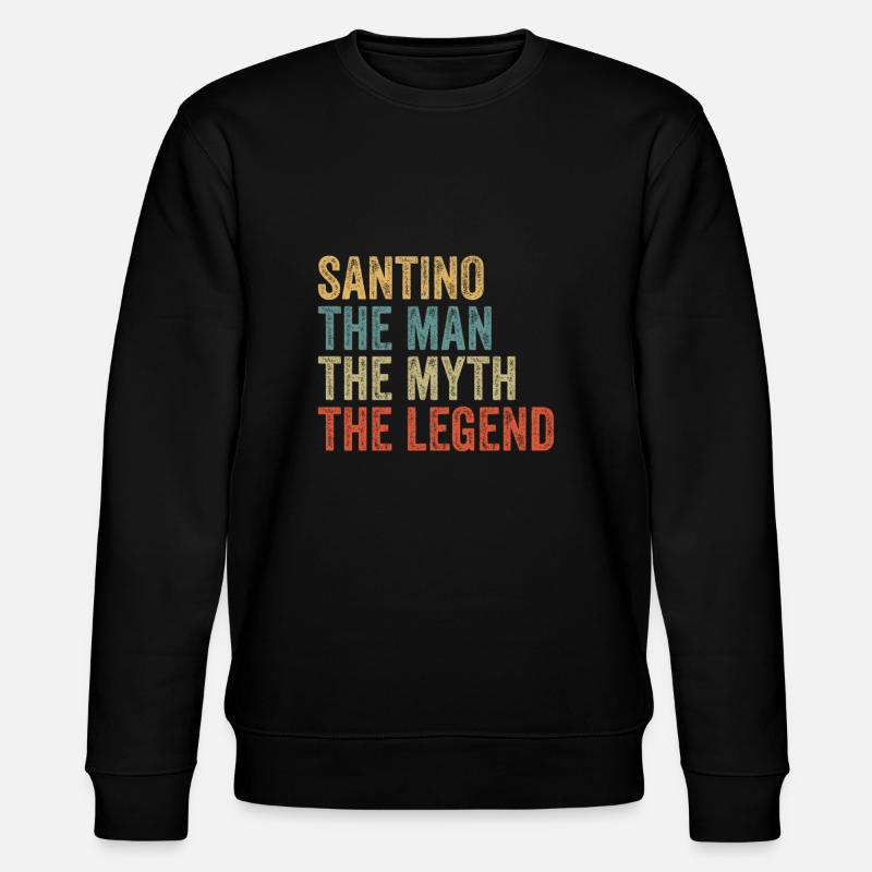 Santino the man the myth - Stanley/Stella CHANGER Unisex Organic Sweatshirt - black