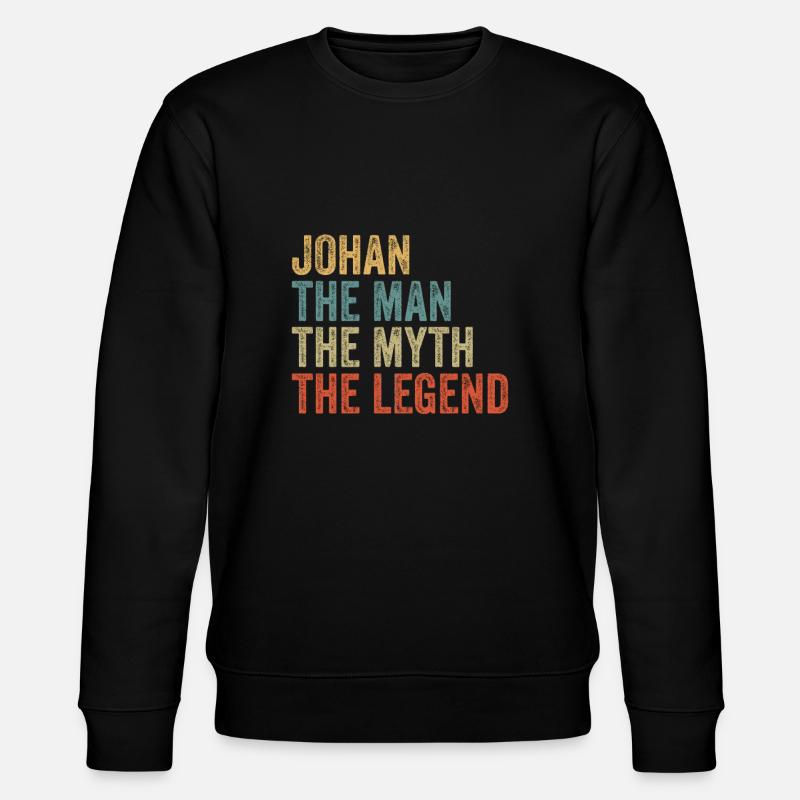 Johan the man the myth - Stanley/Stella CHANGER Unisex Organic Sweatshirt - black
